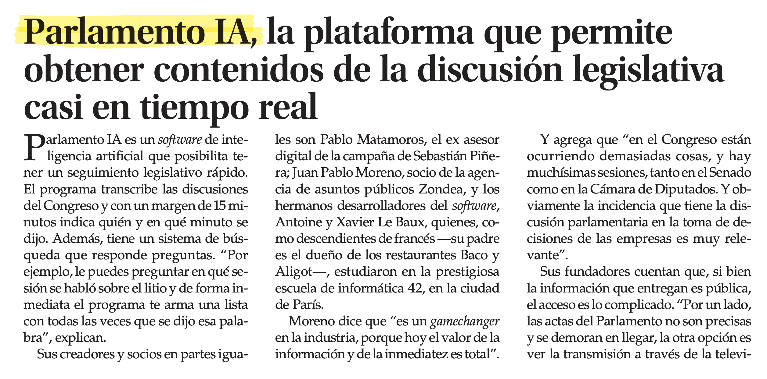 El Mercurio · Parvel