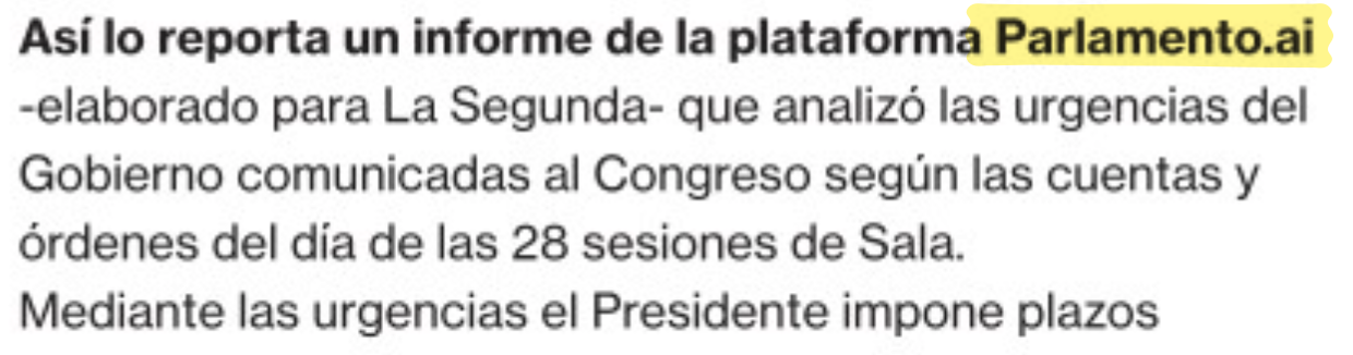 La Segunda · Parvel